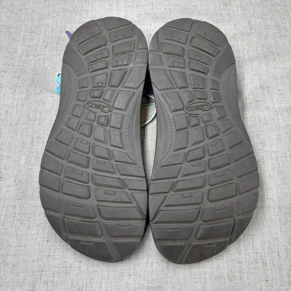 Chaco Kids Z1 Ecotread Strappy Sandals Purple Teal Striped Gorpcore Size‎ 5